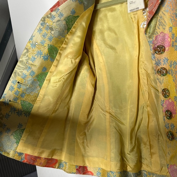Christian Lacroix Sz 38 (4) Silk Brocade Fitted 3/4 Sleeve Button Front Jacket - Picture 11 of 13